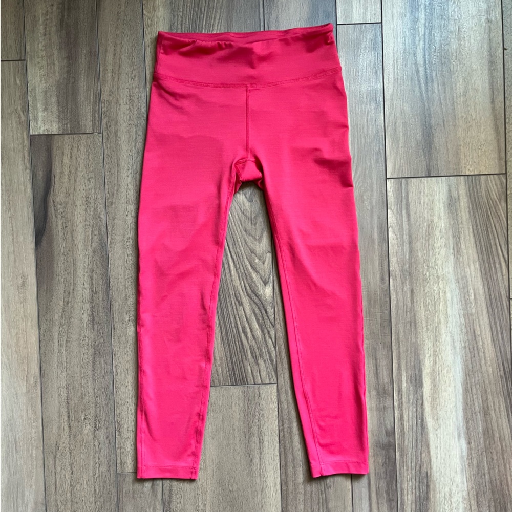 Outdoor Voices Drawstring Leggings in Red/Pink Size Small 25” Inseam